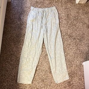 asos green flowy pants